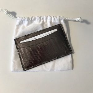 Judith Leiber snakeskin card holder